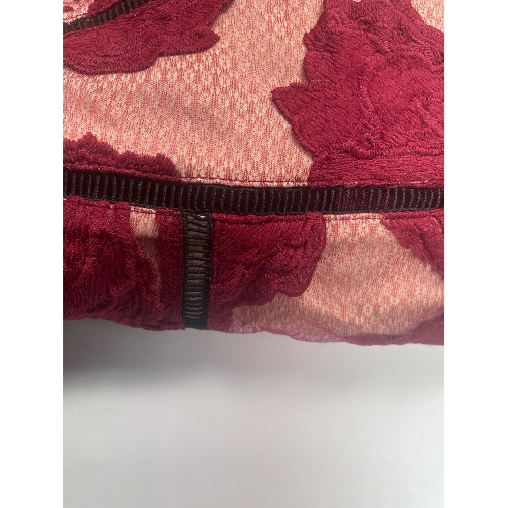 Lulus Alluring Dream Floral Mesh Lace Midi Dress Burgundy XS NWT - Picture 11 of 12